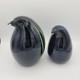 VTG Livio Seguso Murano Hand Blown Pair Of Penguins With Stripes Signed