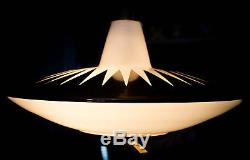 VTG MCM UFO Atomic all Glass Light lamp Starburst Fontana Murano Lightolier