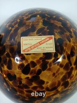 VTG MURANO Glass Tortoise Heavy Bowl Ashtray Artwork MCM Italy Vintage Art Deco