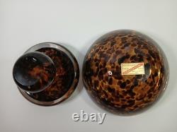 VTG MURANO Glass Tortoise Heavy Bowl Ashtray Artwork MCM Italy Vintage Art Deco