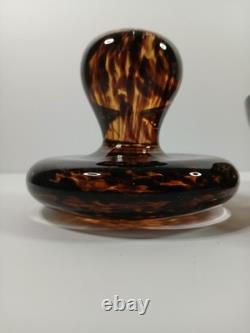 VTG MURANO Glass Tortoise Heavy Bowl Ashtray Artwork MCM Italy Vintage Art Deco