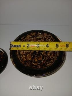 VTG MURANO Glass Tortoise Heavy Bowl Ashtray Artwork MCM Italy Vintage Art Deco