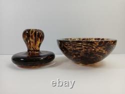 VTG MURANO Glass Tortoise Heavy Bowl Ashtray Artwork MCM Italy Vintage Art Deco