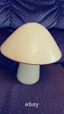 VTG Murano 12 Tall Glass Table Mushroom Lamp AS-IS