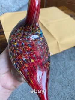 VTG Murano Glass Duck Figurine La Tour d'Argent Paris Galliano Ferro Sticker