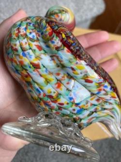 VTG Murano Glass Duck Figurine La Tour d'Argent Paris Galliano Ferro Sticker