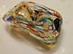VTG Murano Glass Shallow Bowl 1970's Tutti Frutti Gold Flecks End of Day 8 x 4