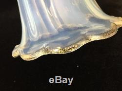 VTG Murano Italy Art Glass Lamp Shade Iridescent Aventurine, 5 1/2 W x 8 1/2 H