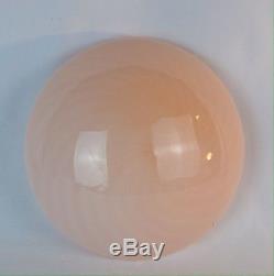 VTG Murano Pink Swirl Mushroom Glass Globe Lamp Venini Vetri