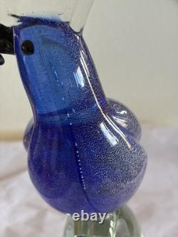 VTG Murano glass COCKATOO Italian ART glass bird MADE IN ITALY 11.5 Sculpture