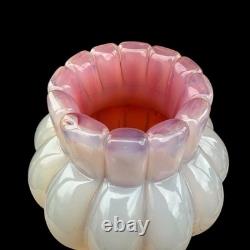 VTG Pink Opaline Archimede Seguso Murano Glass Vase Midcentury 1940s-60s