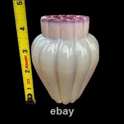 VTG Pink Opaline Archimede Seguso Murano Glass Vase Midcentury 1940s-60s