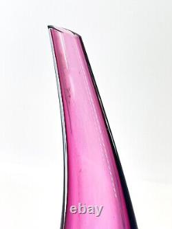 VTG Salviati Murano Glass Large Luciano Gaspari Sommerso Teardrop Vase 13 1/2
