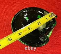VTG Seguso Murano Sommerso Cactus Glass Ashtray Bowl Italy 1970 Mid Century MCM