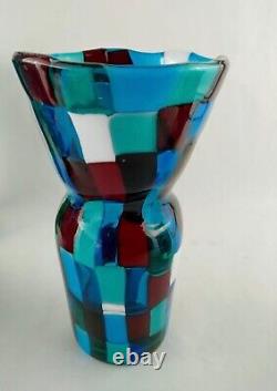 Venini Murano Vase ARLECCHINO Fulvio Bianconi 1950 Acid signed