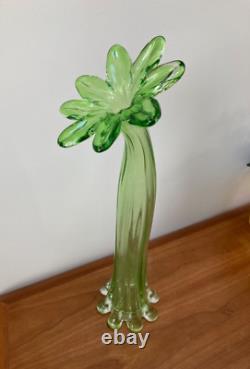Very Large Vintage Gardenia Hand-Blown Murano Glass Vase, Italy, 1970s