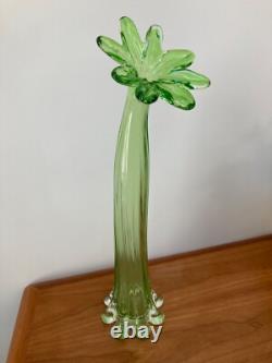 Very Large Vintage Gardenia Hand-Blown Murano Glass Vase, Italy, 1970s