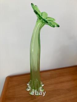 Very Large Vintage Gardenia Hand-Blown Murano Glass Vase, Italy, 1970s
