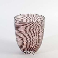 Very elegant vintage a canne aventurin spirali Murano glass vase approx. 1950-60