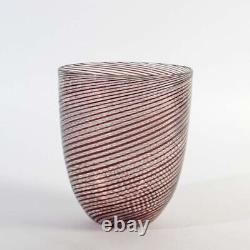 Very elegant vintage a canne aventurin spirali Murano glass vase approx. 1950-60