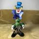 Vintage 11.75 Inch Multicolor Murano Glass Rare Musician Clown Holding Accordion