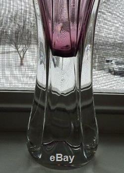 Vintage 12 Tall Heavy Lavender Purple Murano Sommerso Vase