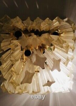Vintage 12x12 Gold Murano Glass Flushmount Ceiling Chandelier Venini Italy