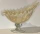 Vintage 1940s Murano Large Golden Sea Shell Art Glass Bowl