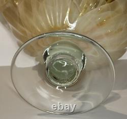Vintage 1940s Murano Large Golden Sea Shell Art Glass Bowl