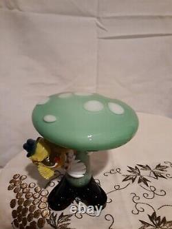 Vintage 1950's-1960's Cenedese Murano art glass clown under a mushroom figurine