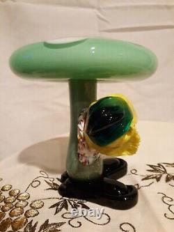 Vintage 1950's-1960's Cenedese Murano art glass clown under a mushroom figurine