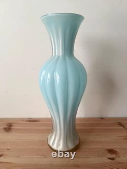 Vintage 1950's Murano Glass Alfredo Barbini Gold Controlled Bubble Large Vase