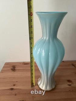 Vintage 1950's Murano Glass Alfredo Barbini Gold Controlled Bubble Large Vase