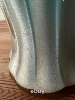 Vintage 1950's Murano Glass Alfredo Barbini Gold Controlled Bubble Large Vase