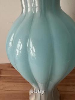 Vintage 1950's Murano Glass Alfredo Barbini Gold Controlled Bubble Large Vase