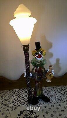 Vintage 1950's Serguso Murano Glass clown Lamp stunning and Rare