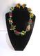 Vintage 1950's Venetian Murano Glass FRUIT SALAD Cluster Necklace & Earrings