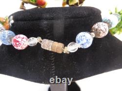 Vintage 1950's Venetian Murano Glass FRUIT SALAD Cluster Necklace & Earrings