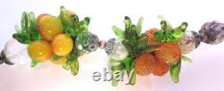 Vintage 1950's Venetian Murano Glass FRUIT SALAD Cluster Necklace & Earrings