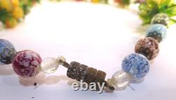 Vintage 1950's Venetian Murano Glass FRUIT SALAD Cluster Necklace & Earrings