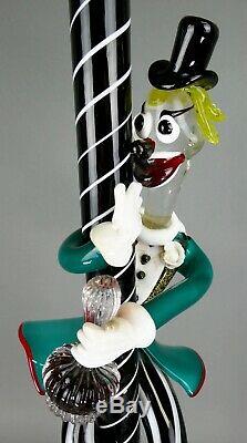Vintage 1950s Italian Murano Art Glass Shriner Circus Clown Street Lamp 34