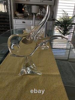 Vintage 1950s LICIO ZANETTI Murano Glass large FISH Sculpture on triangle base