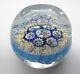 Vintage 1950s Murano Glass Concentric Milifiore Paperweight Great Colors