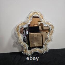 Vintage 1950s Murano Glass Venetian Mirror Italian Hand-Blown Vanity Wall Deco