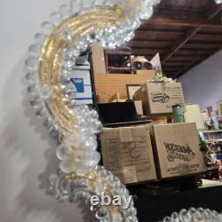 Vintage 1950s Murano Glass Venetian Mirror Italian Hand-Blown Vanity Wall Deco