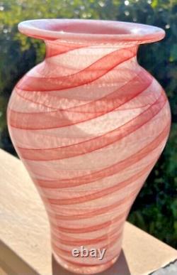 Vintage 1950s Murano Italy Vase Peppermint Glass Mint Condition $488.88