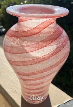 Vintage 1950s Murano Italy Vase Peppermint Glass Mint Condition $488.88