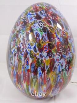 Vintage 1960's Huge Murano Glass Egg Shaped Table Lamp