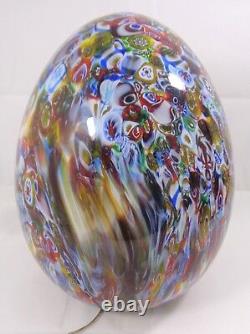 Vintage 1960's Huge Murano Glass Egg Shaped Table Lamp