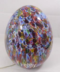 Vintage 1960's Huge Murano Glass Egg Shaped Table Lamp